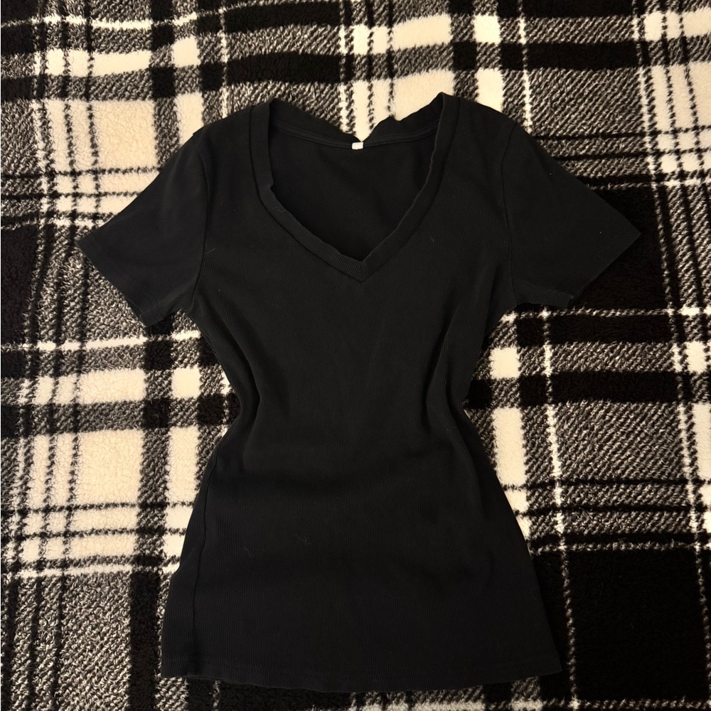 v-neck cut shirt, super cute and tight fitting
